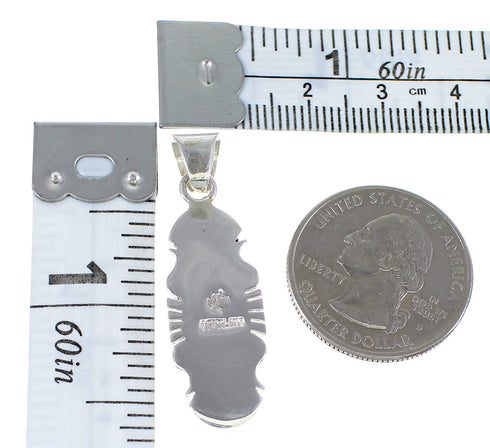 Genuine Sterling Silver Multicolor Inlay Pendant YX51621